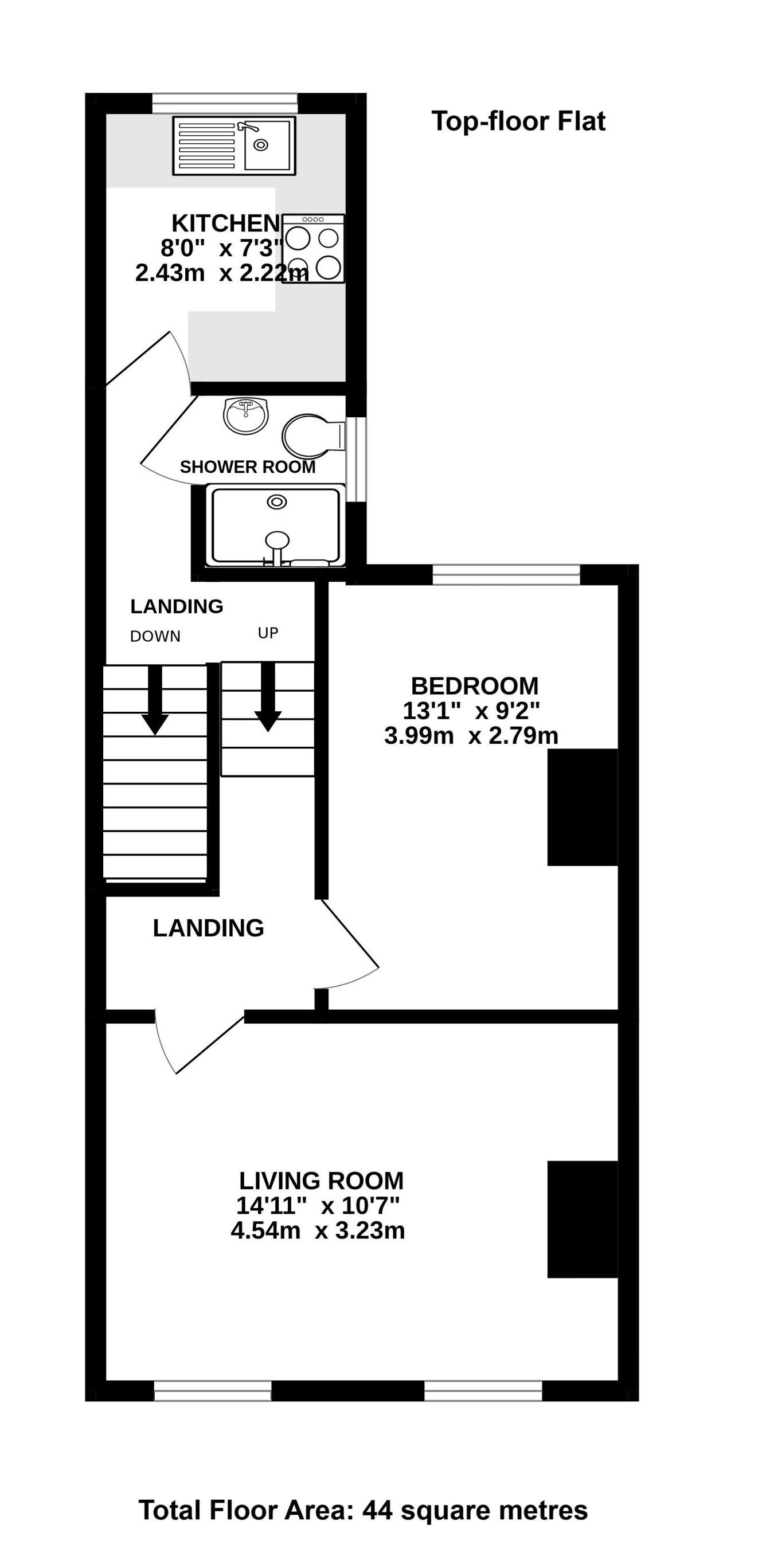Flat 2, 127, Egremont Road, Exmouth floorplan