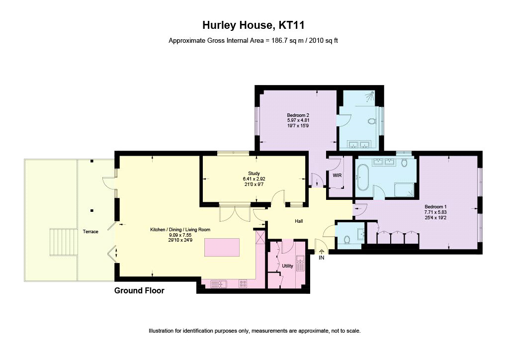 2 Hurley House, 9, Leigh Court Close, Cobham floorplan