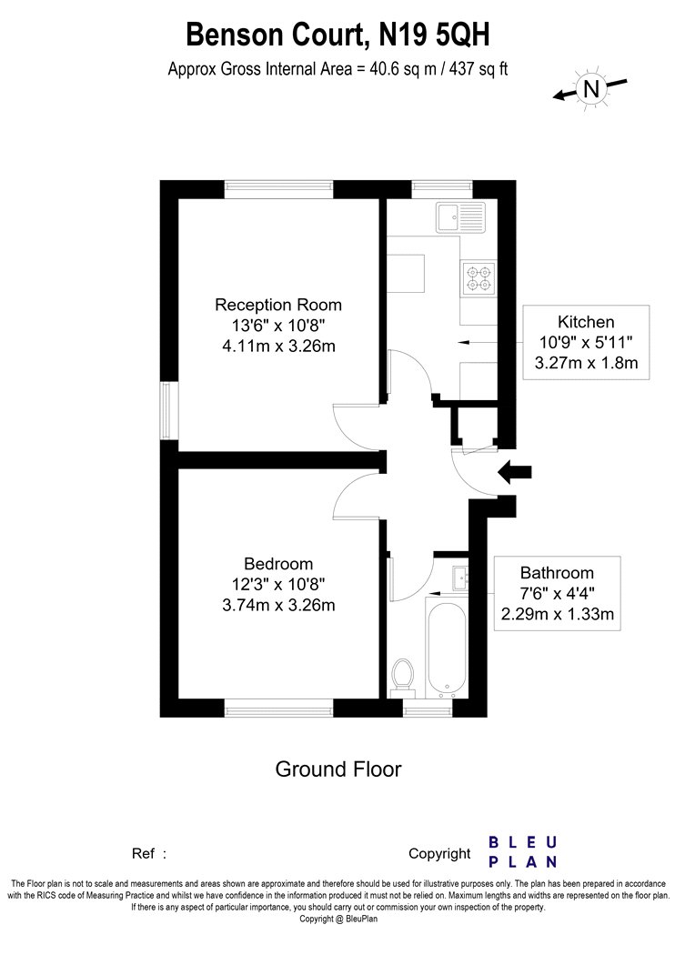 2, 172, Benson Court, Junction Road, London floorplan