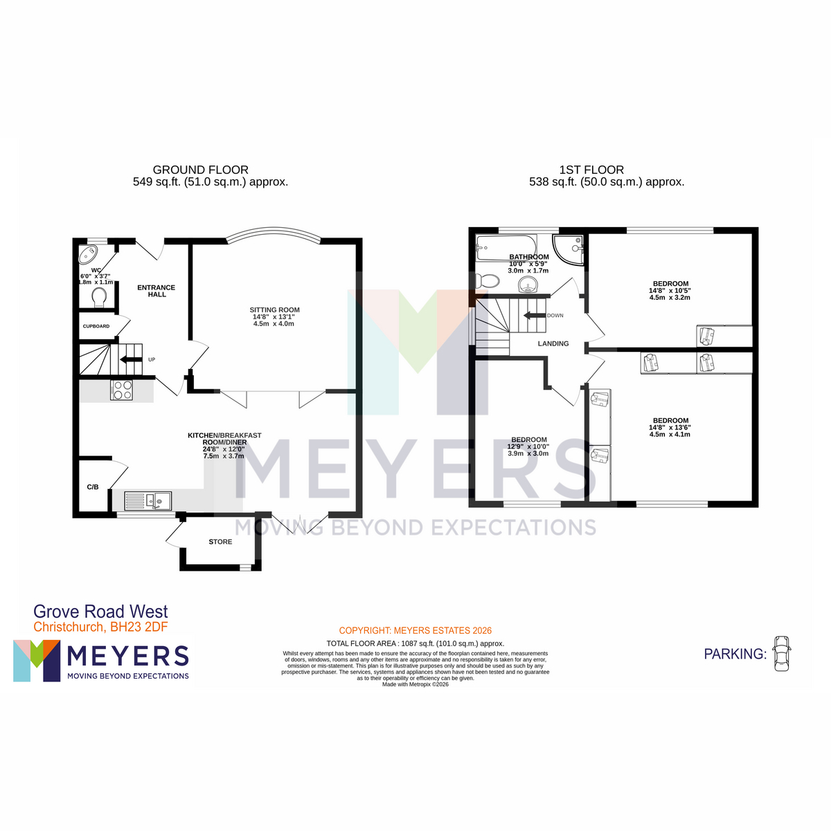 23, Avon Road West, Christchurch floorplan