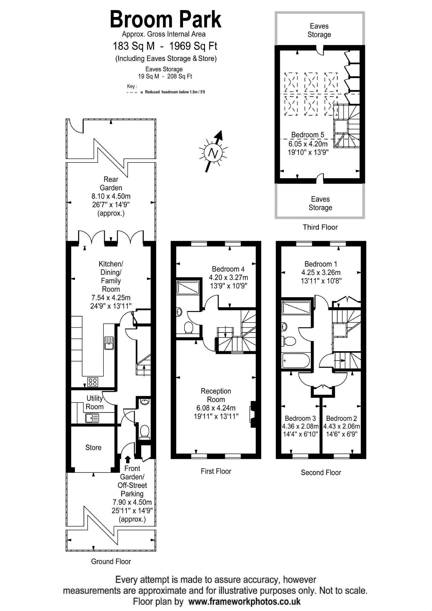 4 Bedrooms Terraced house for sale in Broom Park, Teddington, Middlesex TW11