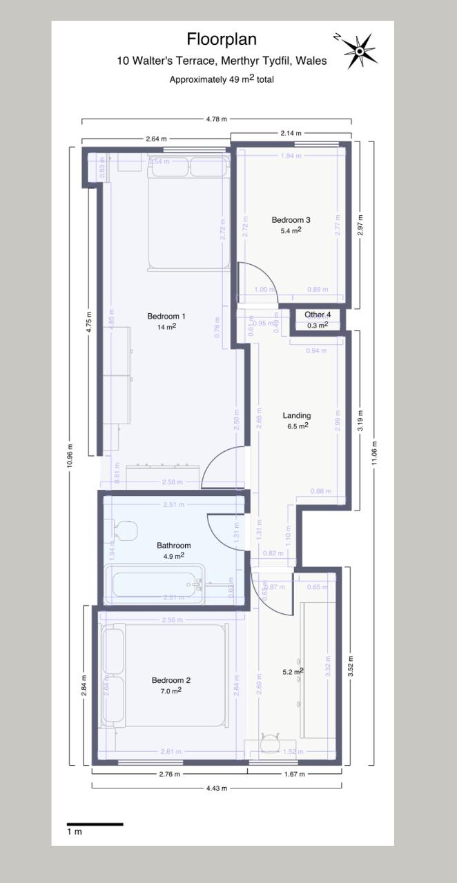 10, Walters Terrace, Merthyr Tydfil floorplan