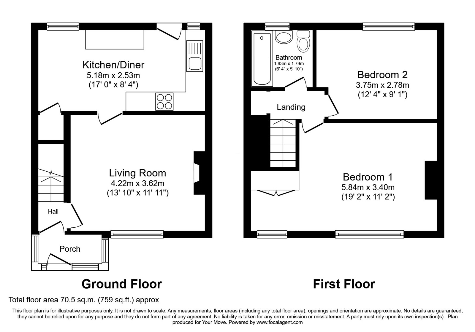 26, Oakworth Croft, Oldham floorplan