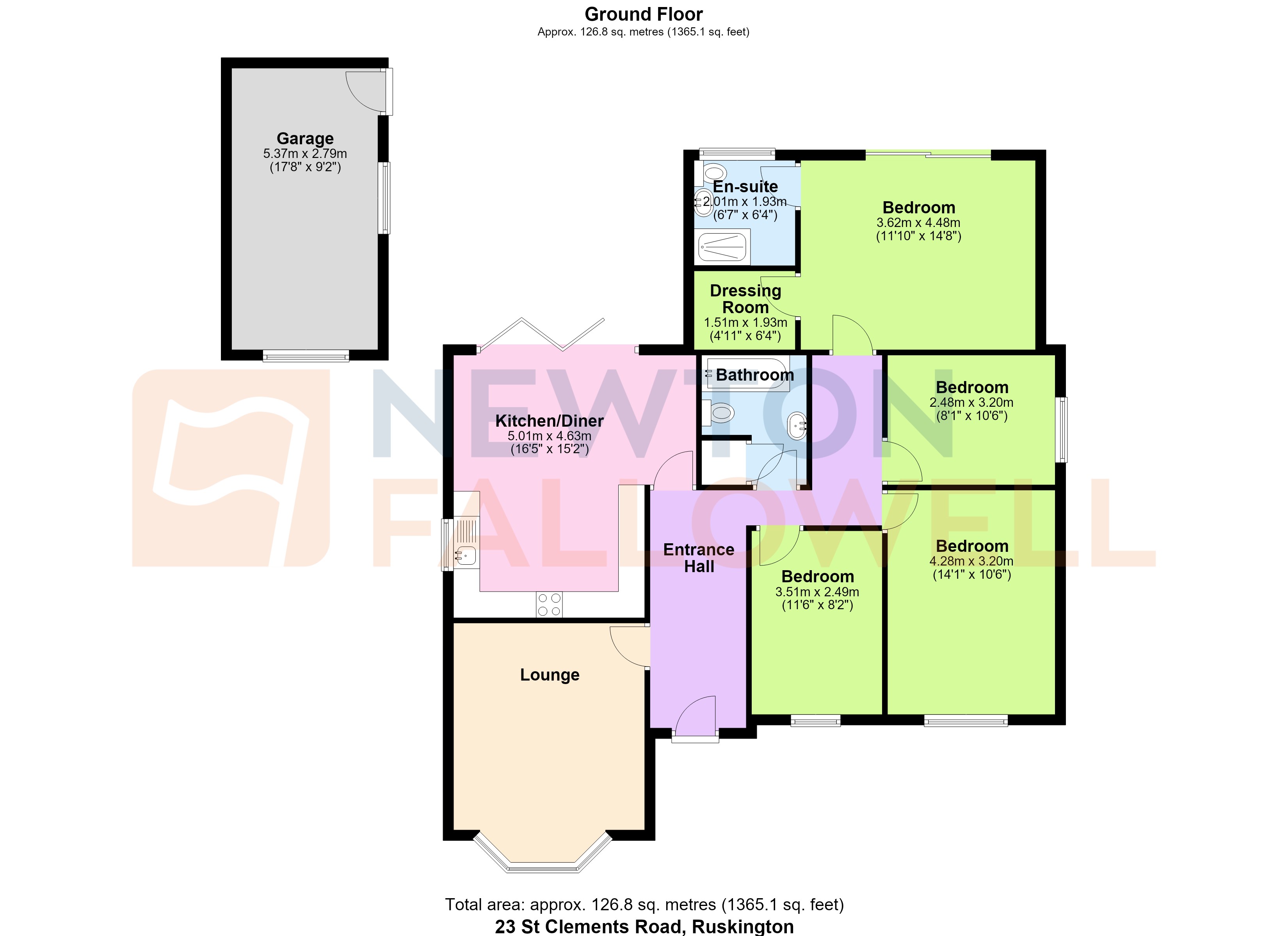 23, St Clements Road, Ruskington floorplan