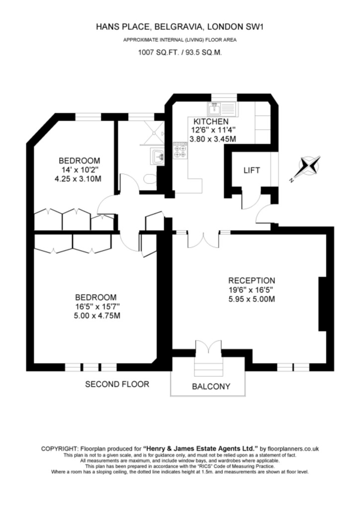 2 Bedrooms Flat to rent in Hans Place, London SW1X