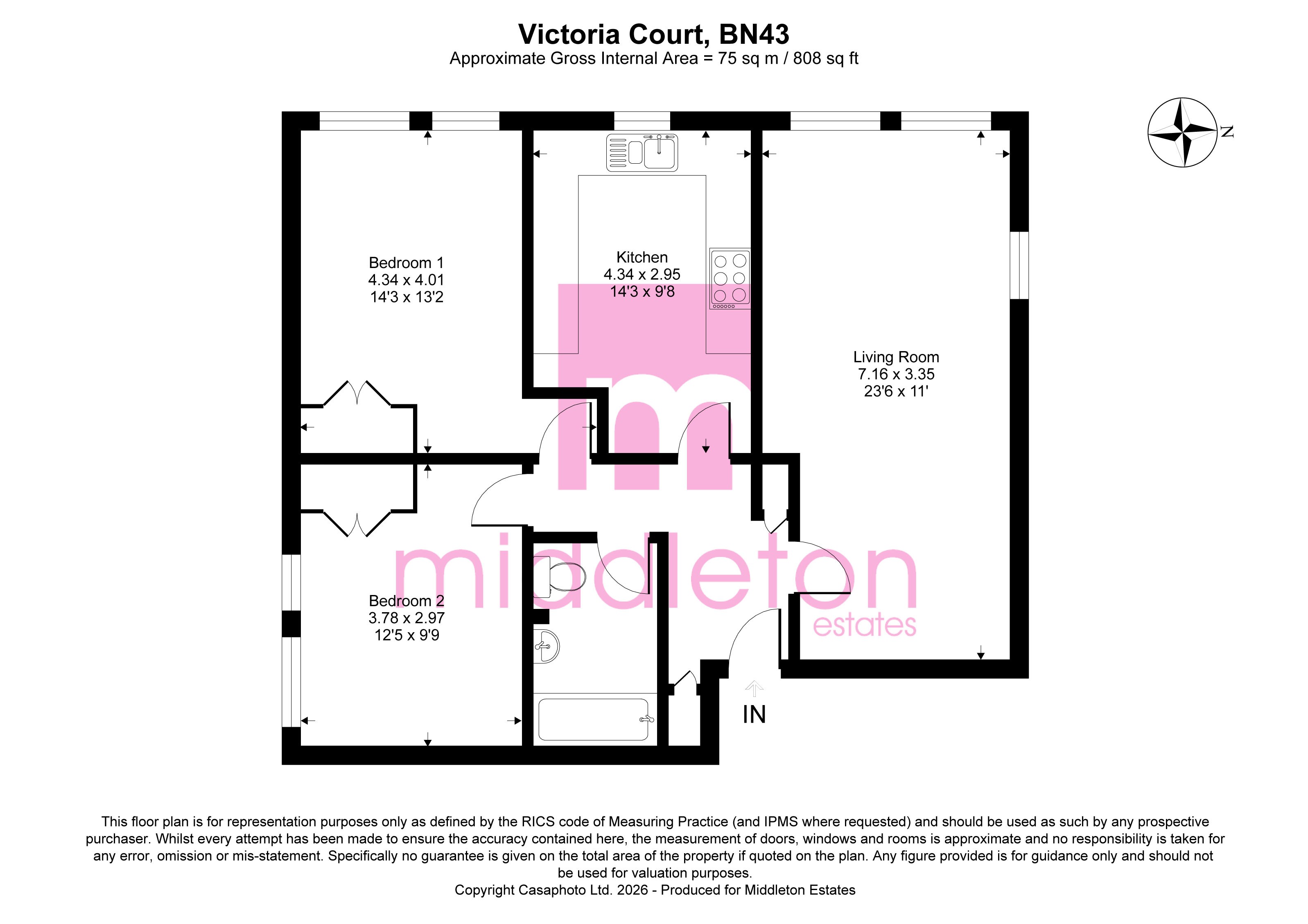 Flat 6, 60, Victoria Court, Shoreham floorplan