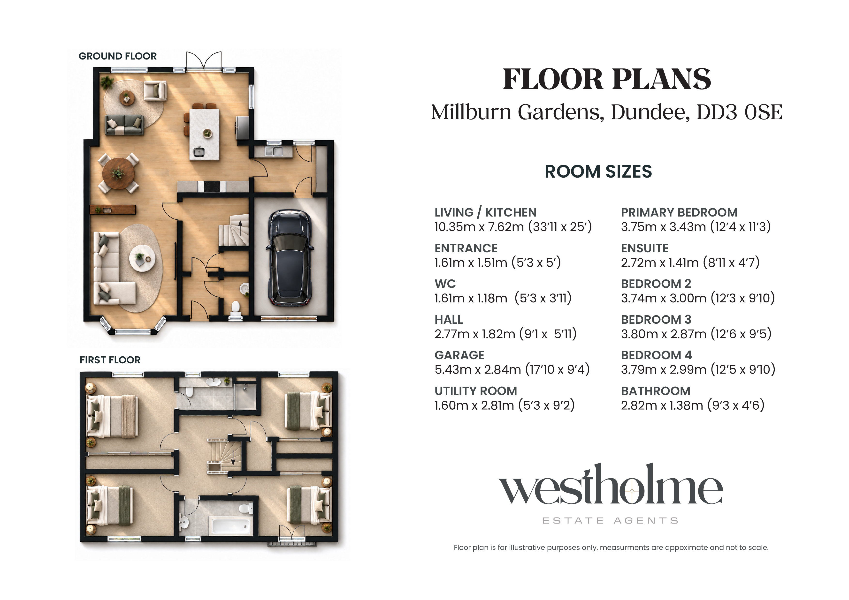 29, Millburn Gardens, Dundee City, DD3 0SE floorplan