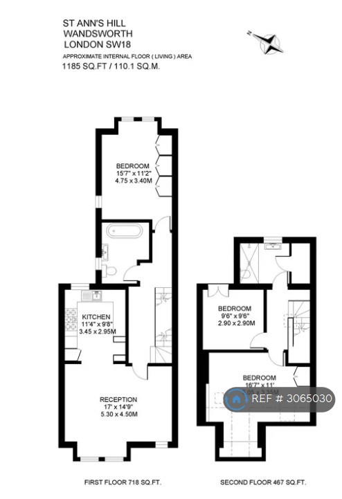 B St Anns Hill, London floorplan