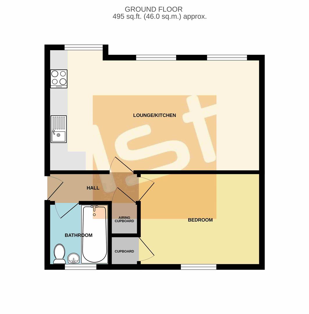 Flat 2 St Erkenwalds Court, Southchurch Avenue, Southend On Sea floorplan
