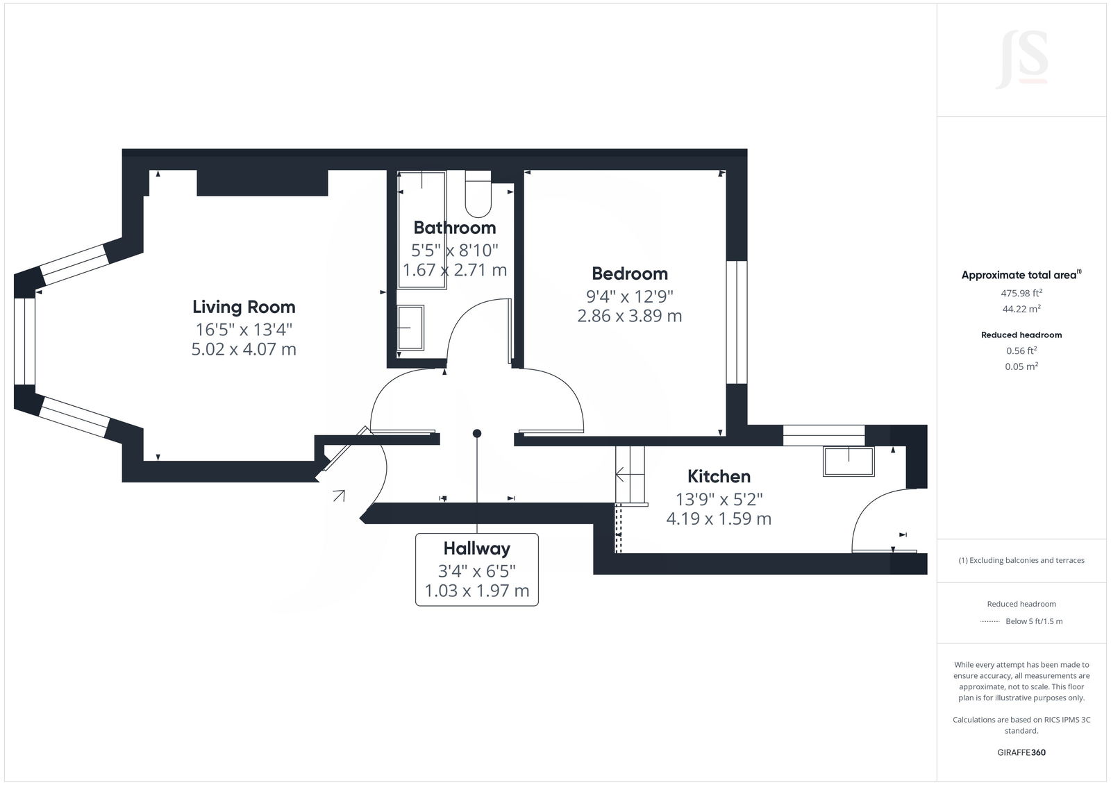 99,Flat 2, Brighton Road, Lancing floorplan
