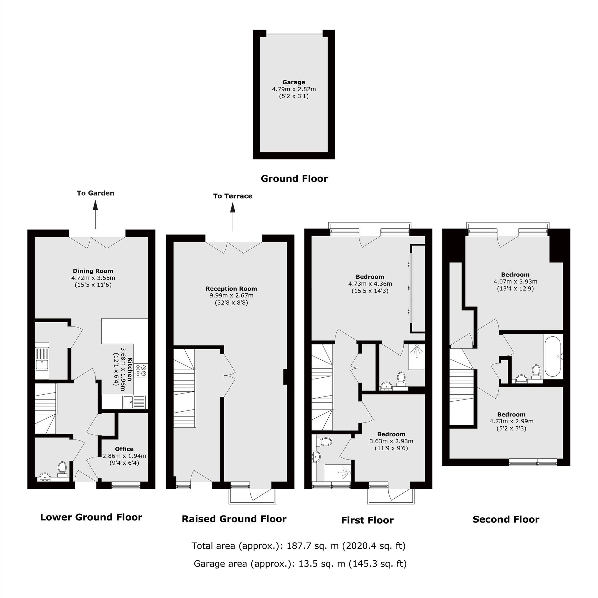 40, Third Cross Road, Twickenham floorplan