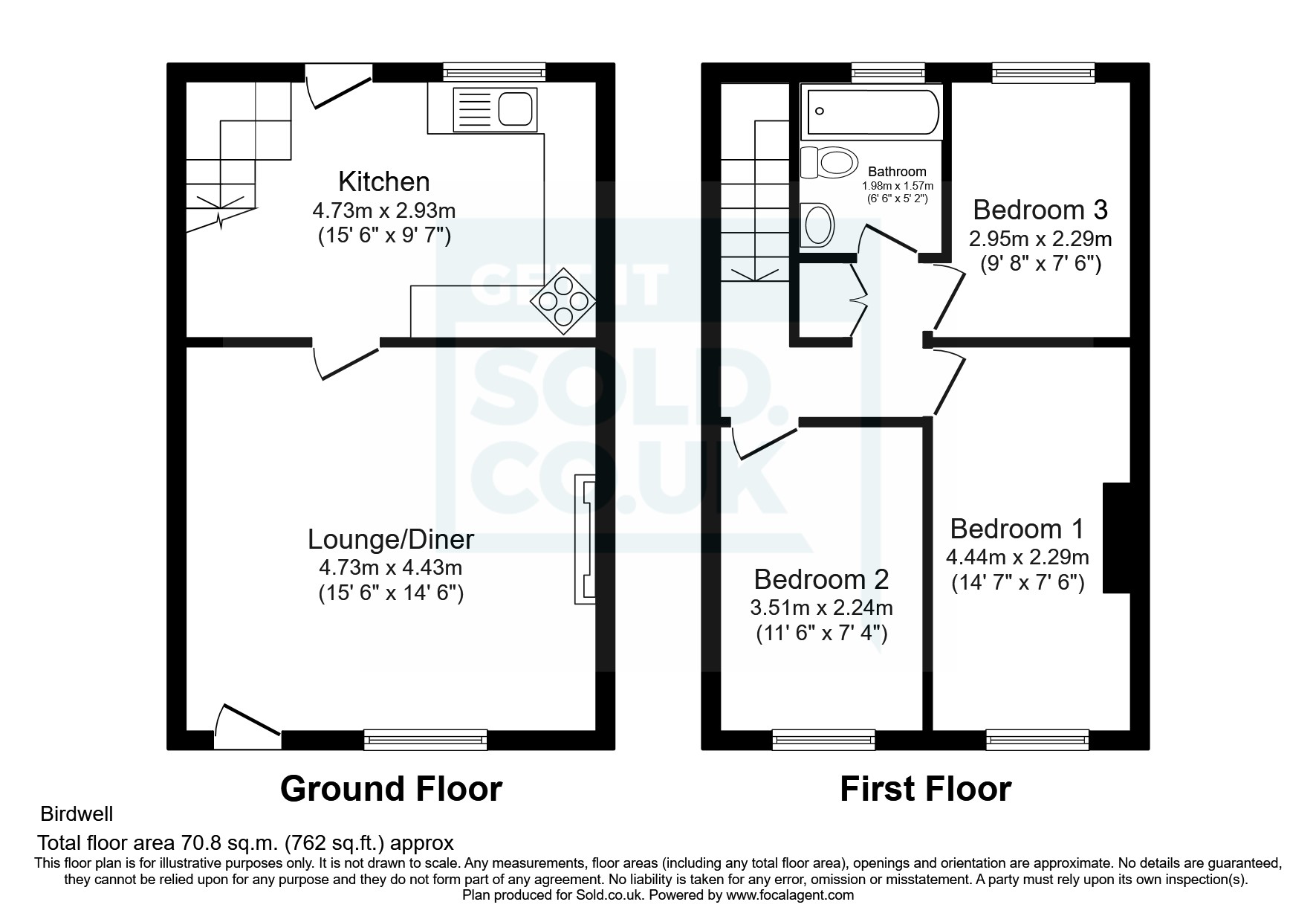 Sheffield Road, Birdwell, Barnsley, South Yorkshire S70, 3 bedroom terraced house for sale
