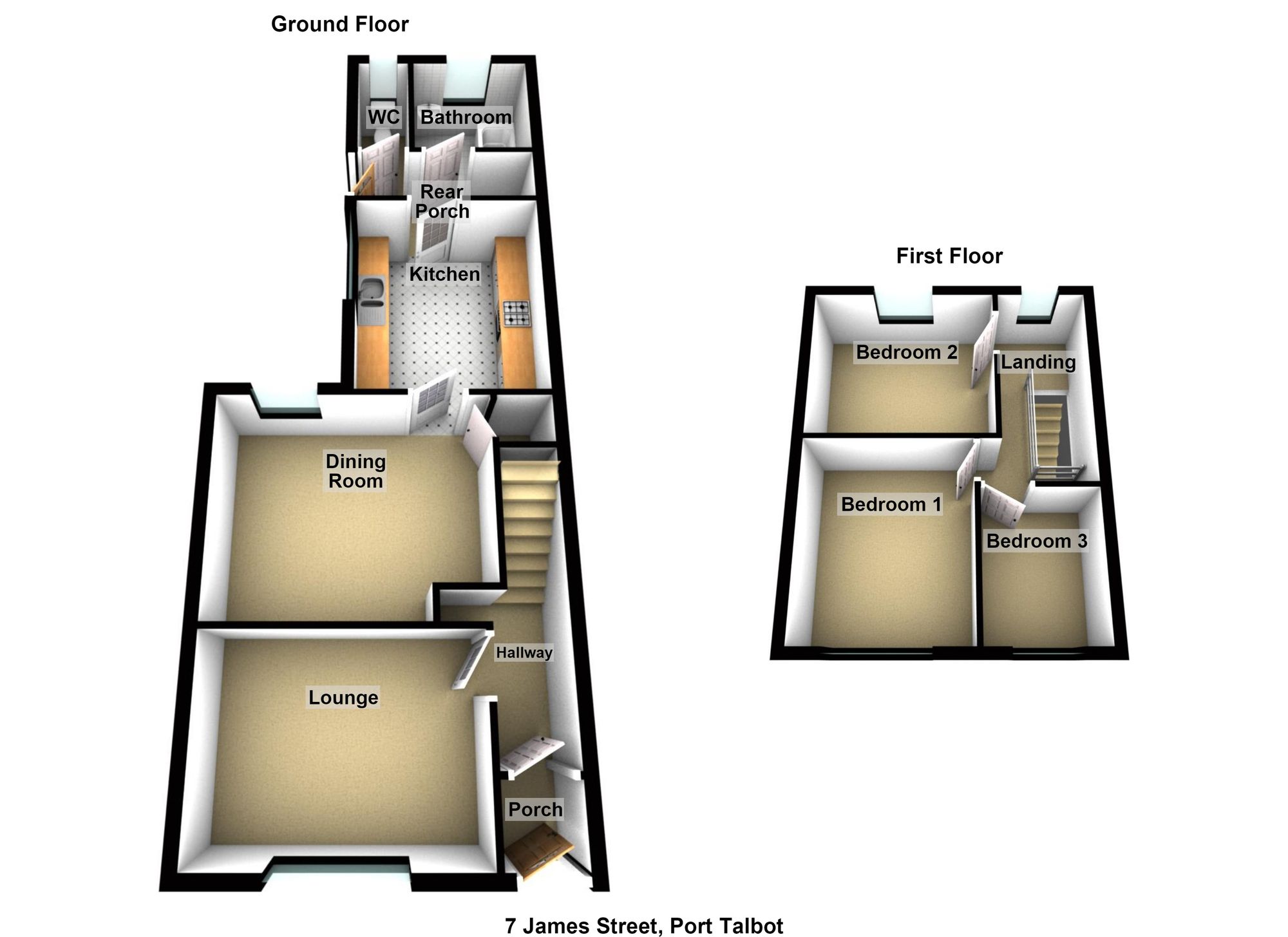 7 James Street, Port Talbot floorplan