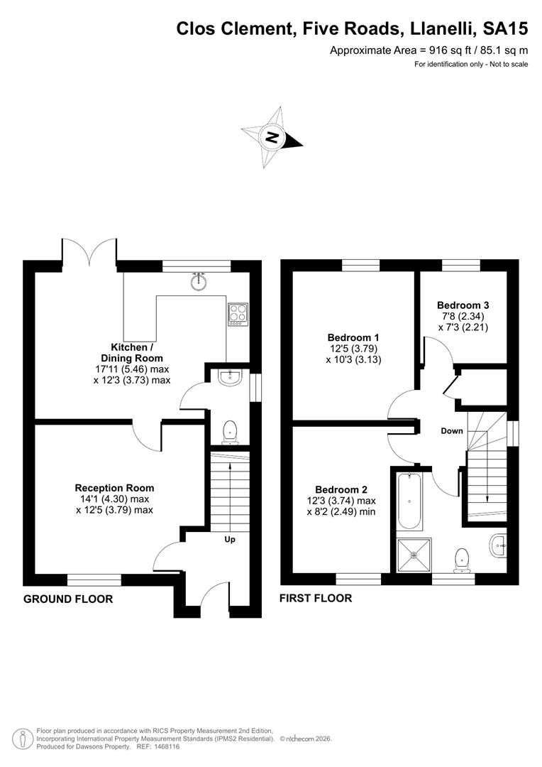 14, Clos Clement, Llanelli floorplan