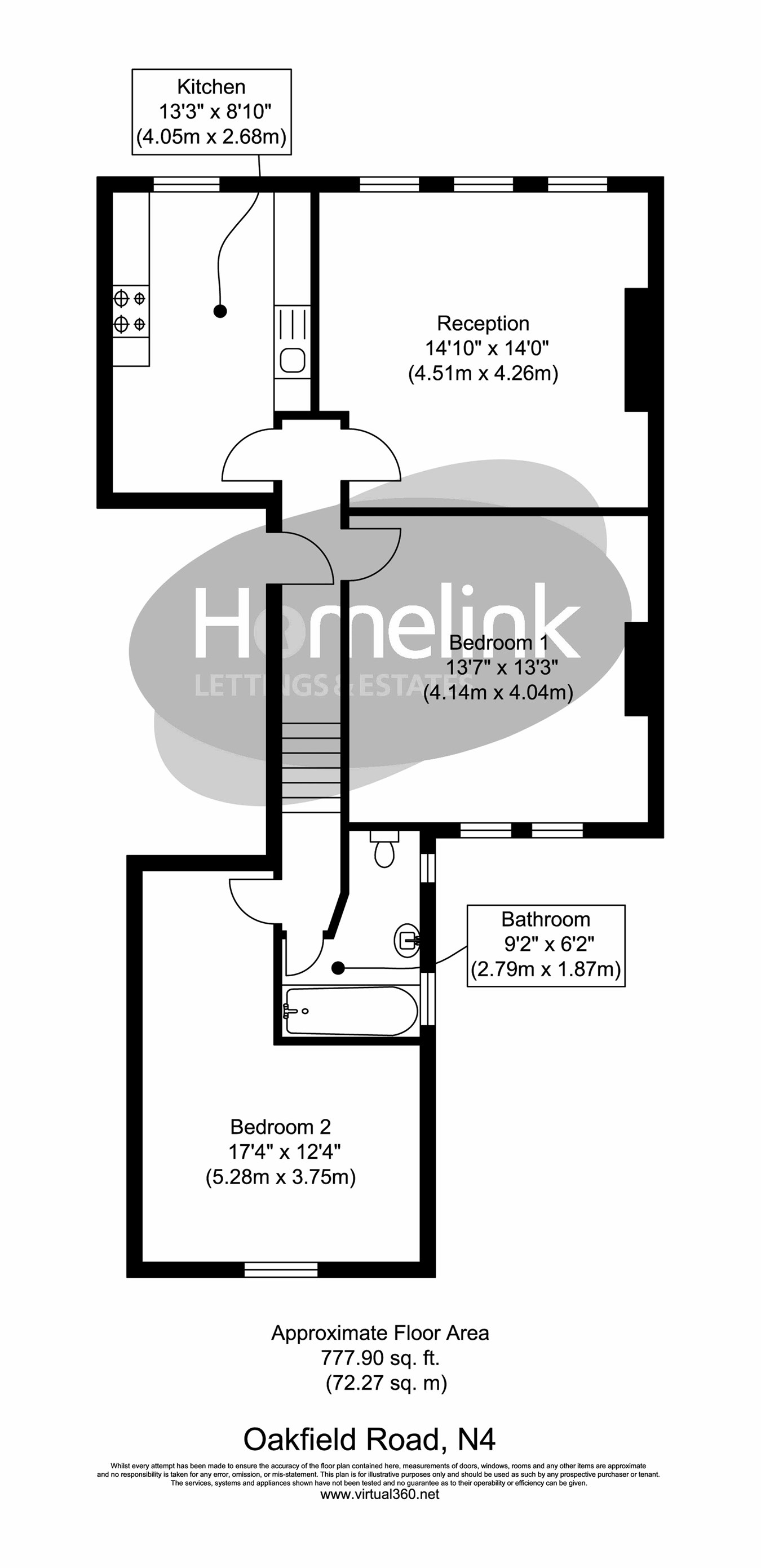 2 Bedrooms Flat to rent in Oakfield Road, Finsbury Park, London N4