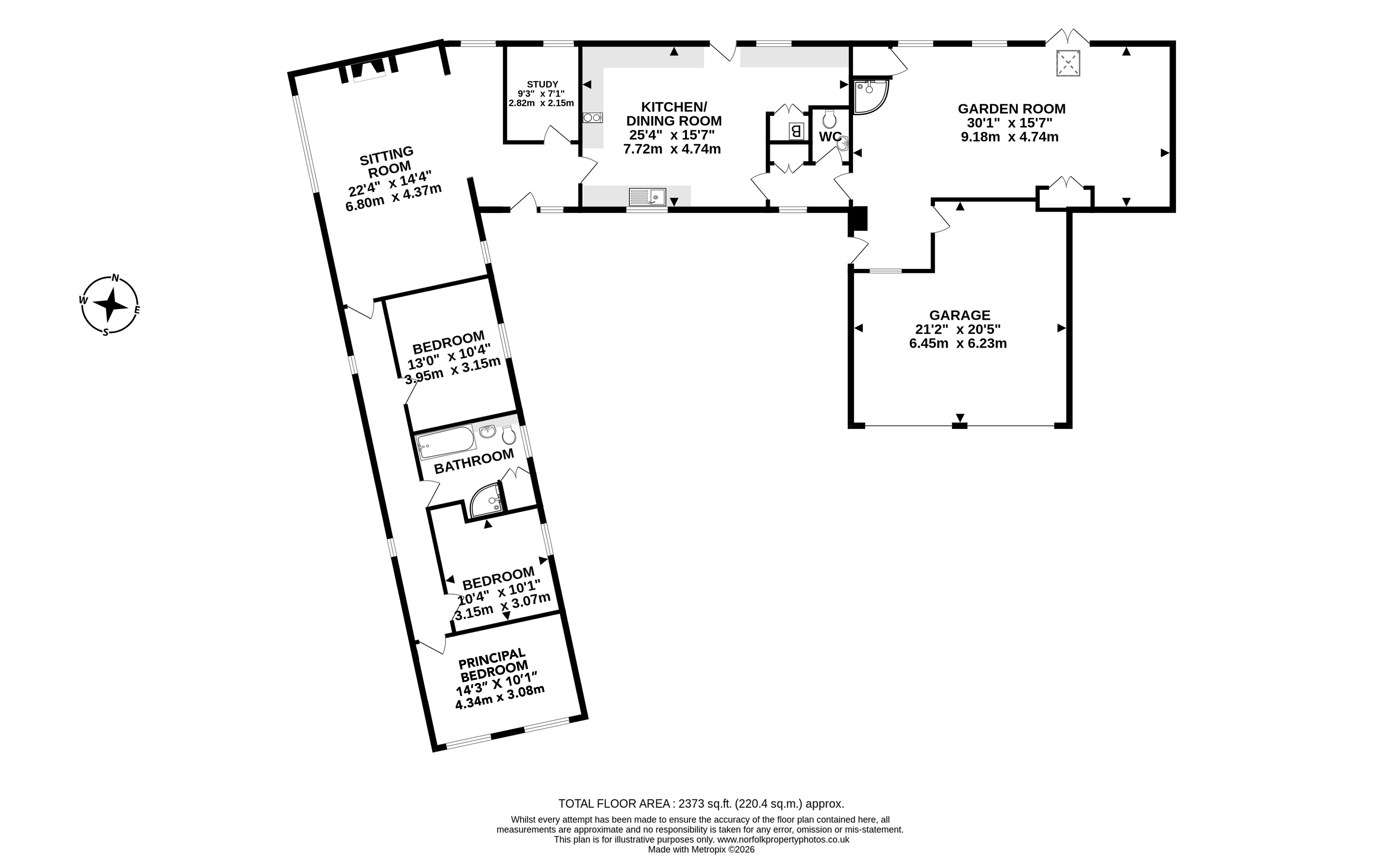 West Barn, Cantley Lane South, Norwich floorplan