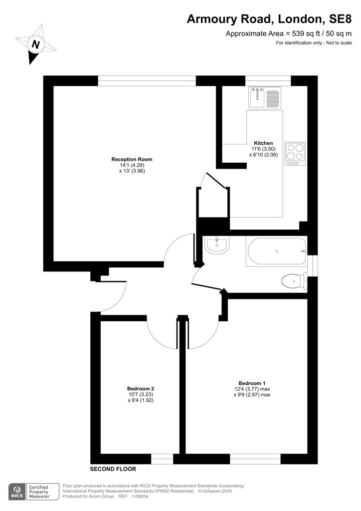 136, Armoury Road, London floorplan