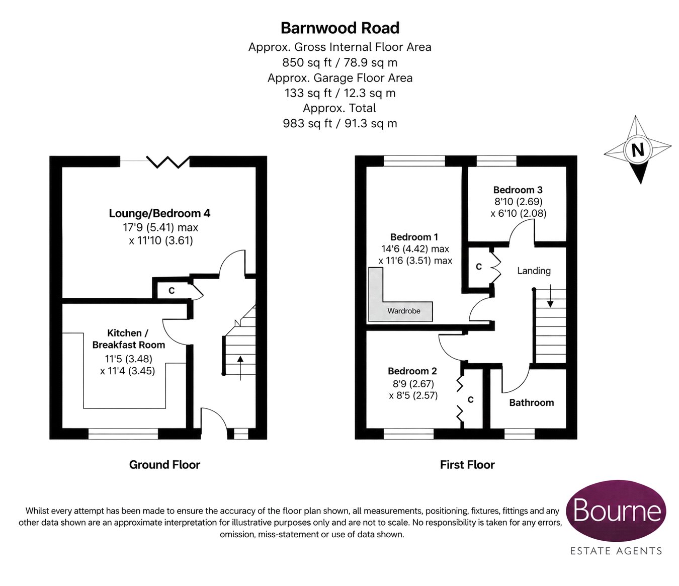 11, Barnwood Road, Guildford floorplan