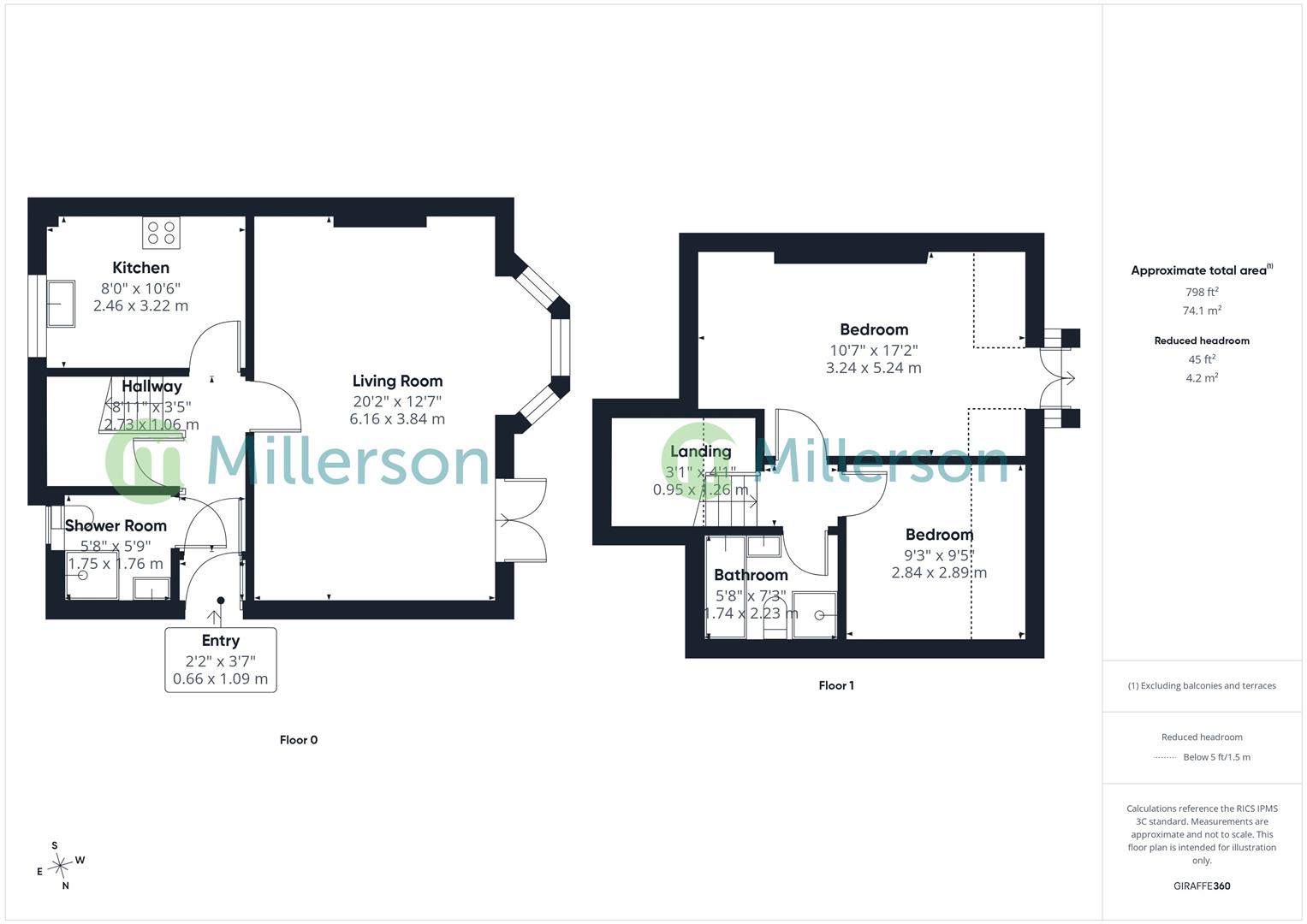 7 Compass Point, Boskerris Road, St. Ives floorplan