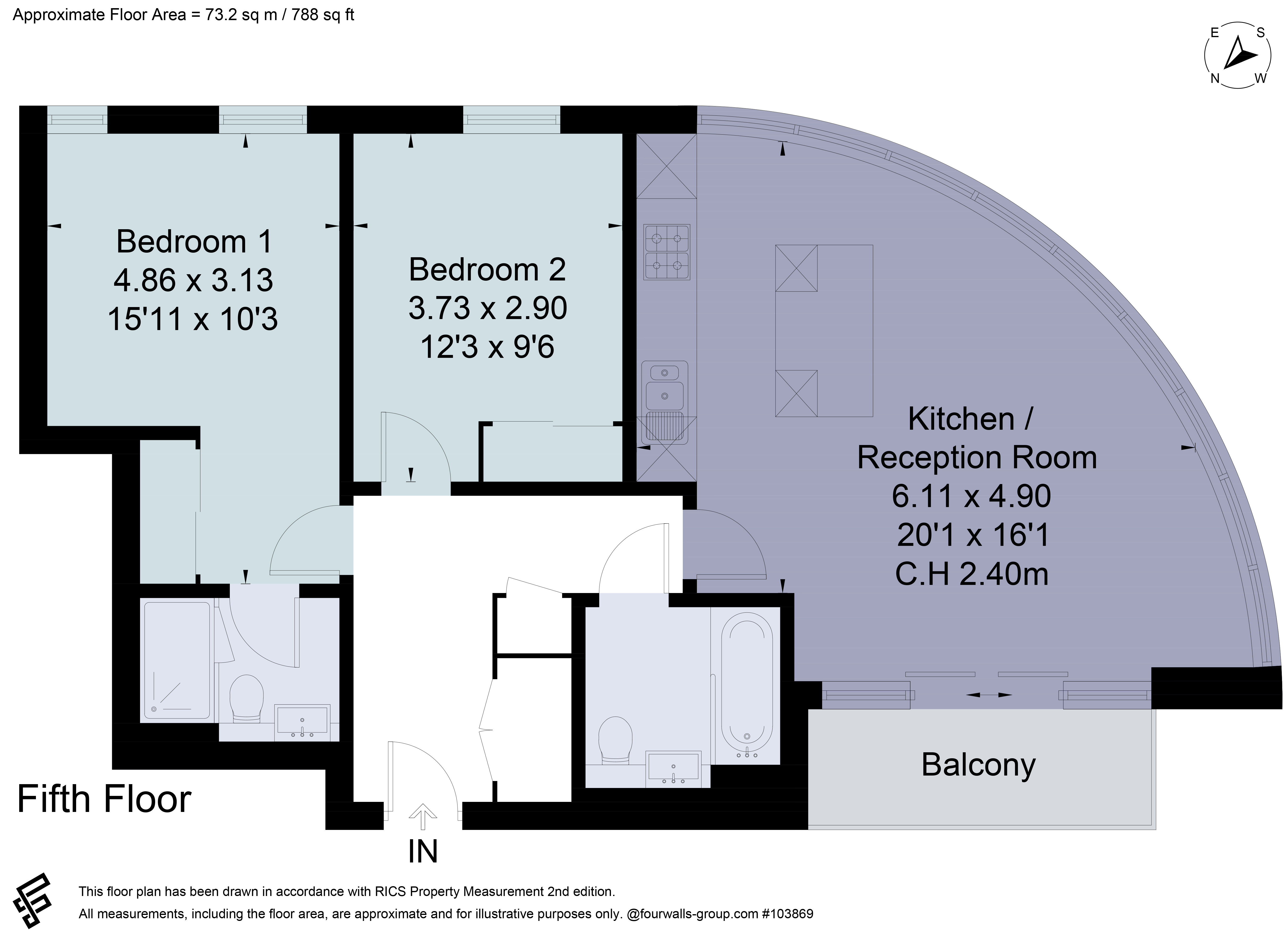 Flat 23 Ireton House, 3, Stamford Square, London floorplan