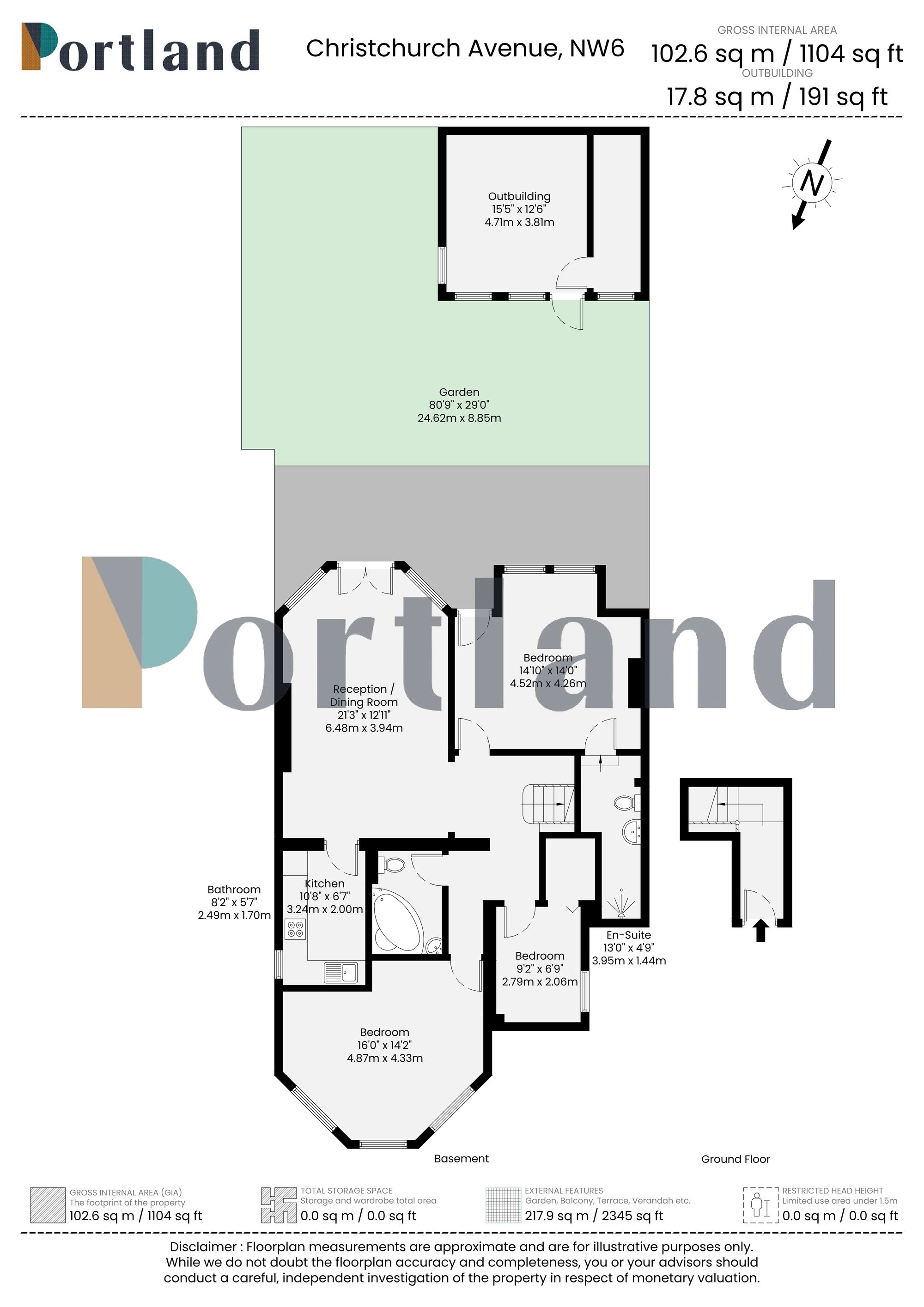 8a Christchurch Avenue, London floorplan