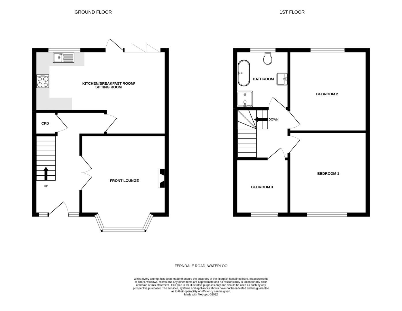 Ferndale Road, Waterloo, Liverpool L22, 3 bedroom terraced house for