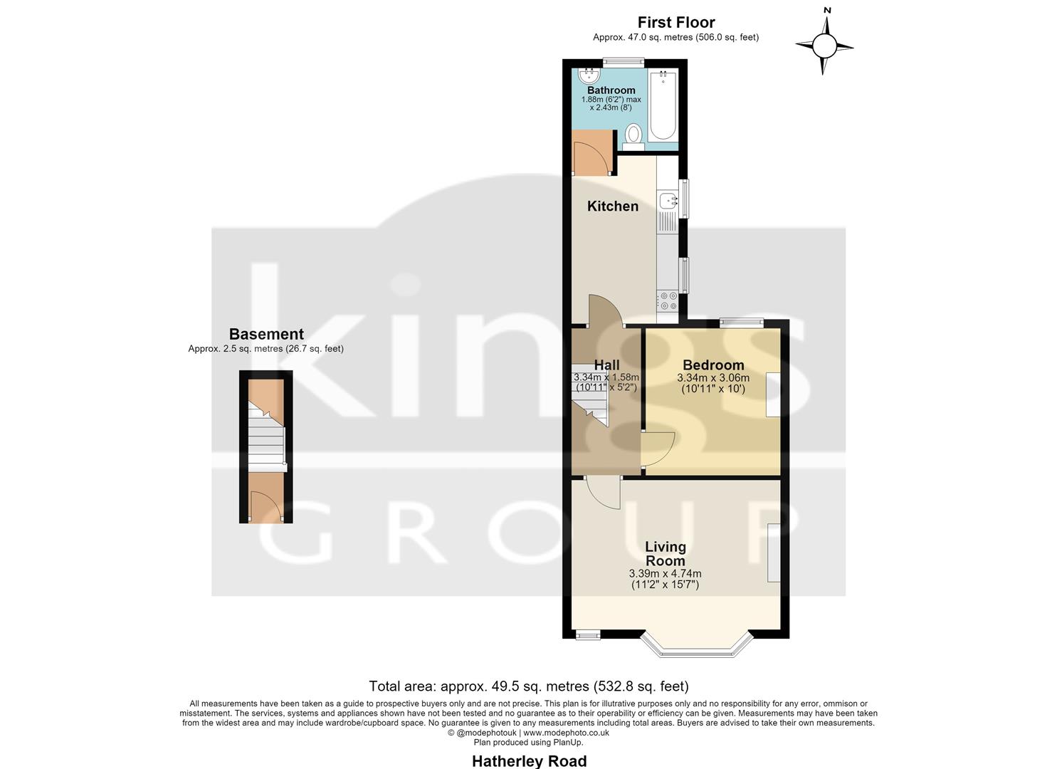 64B, Hatherley Road, London floorplan