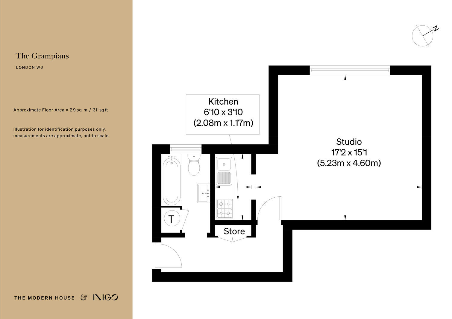 Flat 34, The Grampians III, Shepherds Bush Road, London floorplan