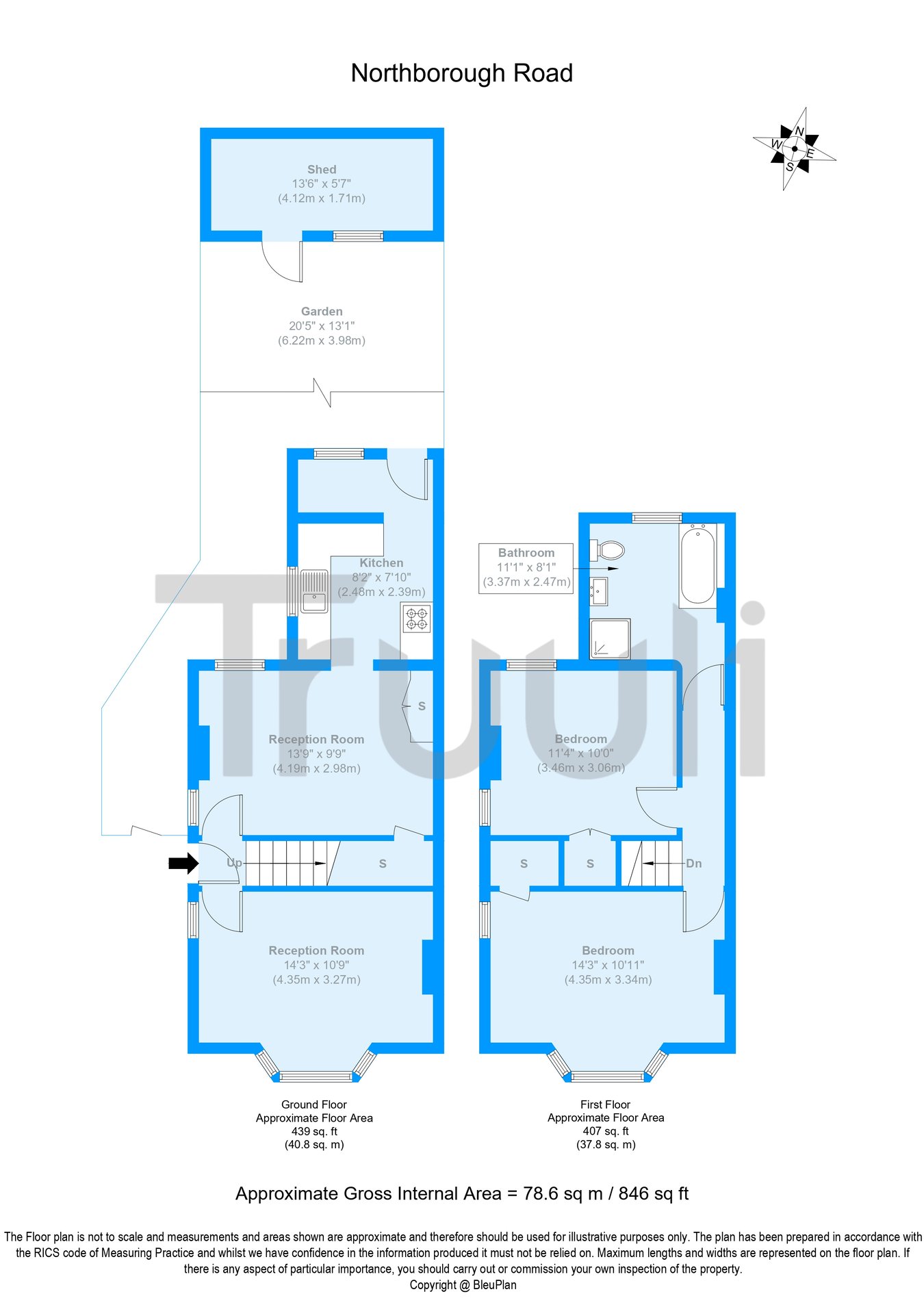 85, Northborough Road, London floorplan
