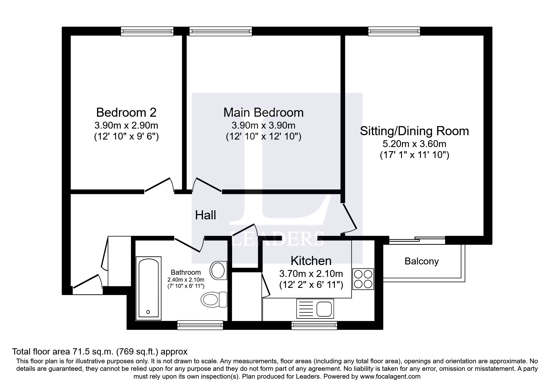Flat 6 Lordswood Court, Coxford Road, Southampton floorplan