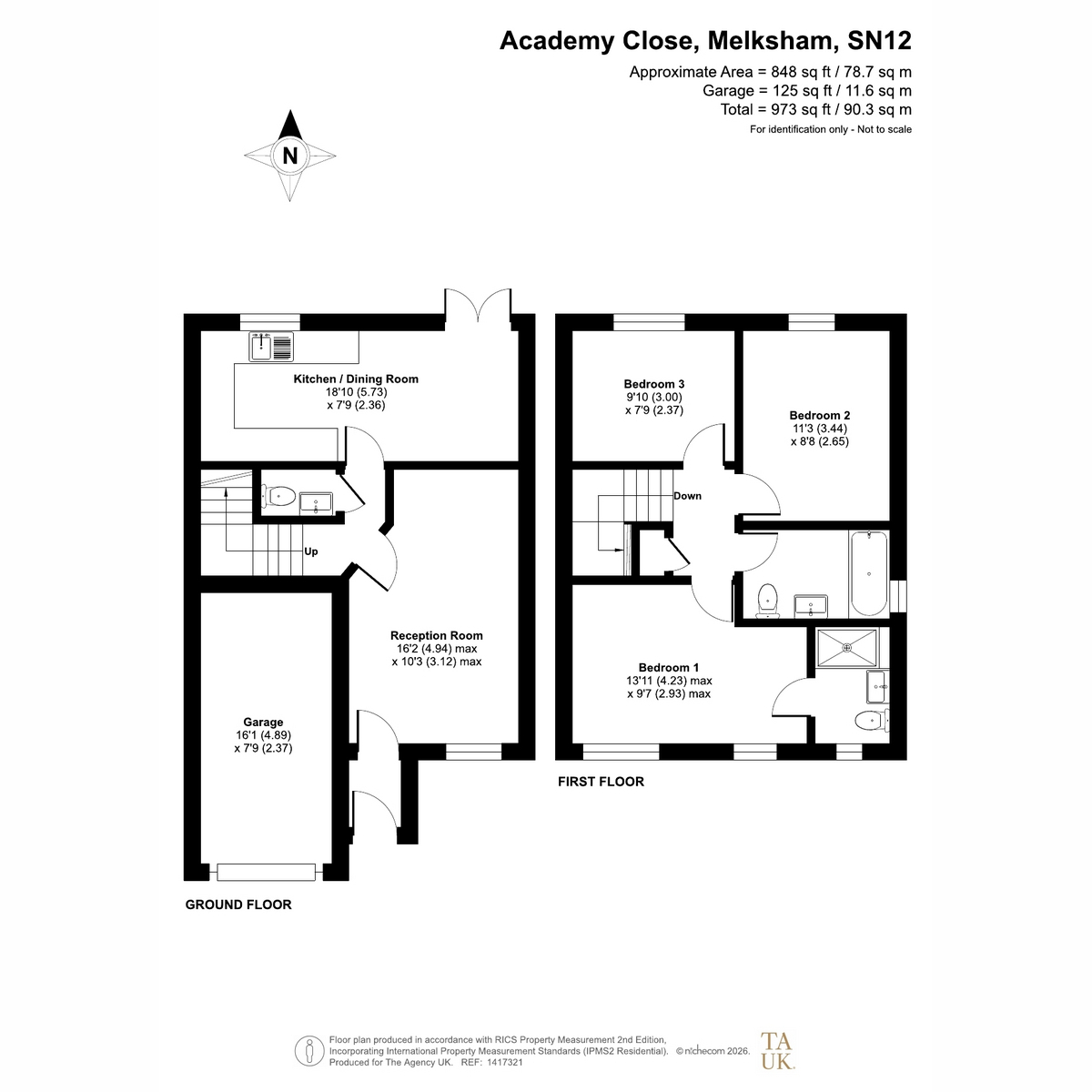 6, Academy Close, Melksham floorplan