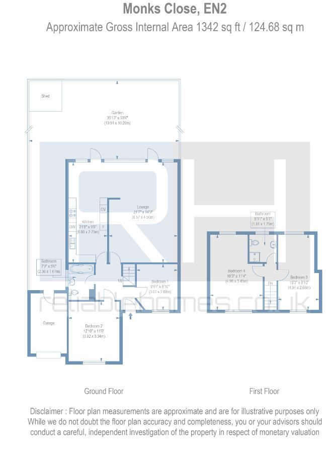 4 Bedrooms Semi-detached bungalow to rent in Monks Close, Enfield EN2