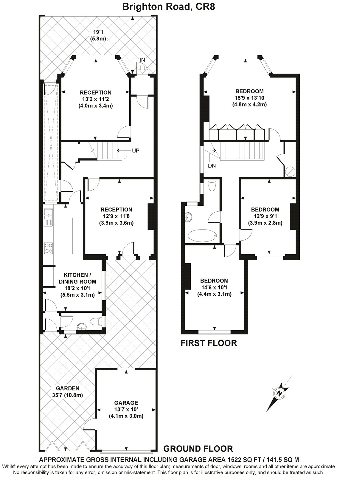 612, Brighton Road, Purley floorplan