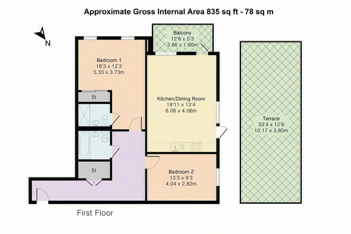 Flat 18, Frilford House, 6, Munda Way, Oxfordshire floorplan