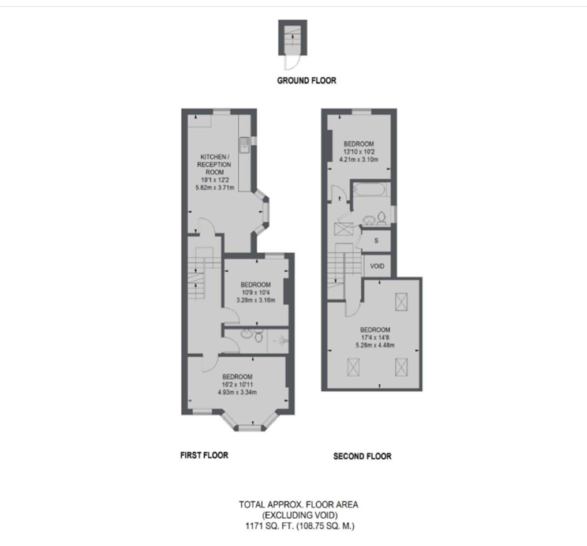 Flat B, 99, Hubert Grove, London floorplan