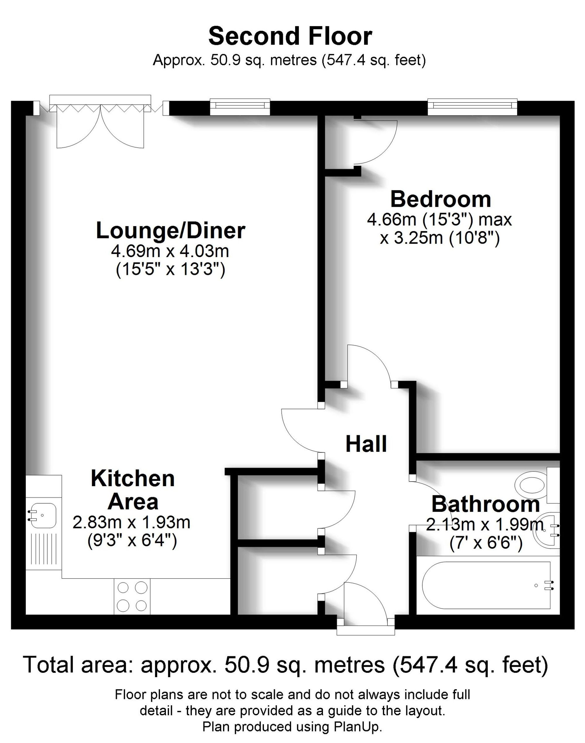Flat 7, Waterloo House, Bromley floorplan