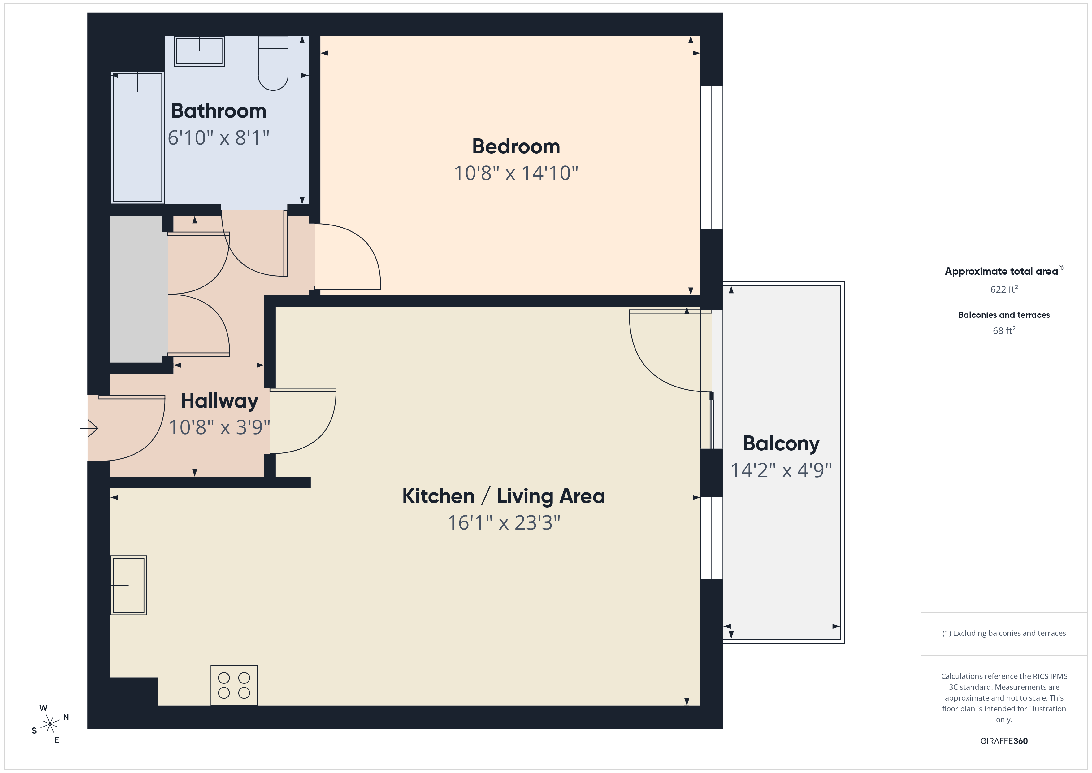Flat 48,, Meridian House, London floorplan