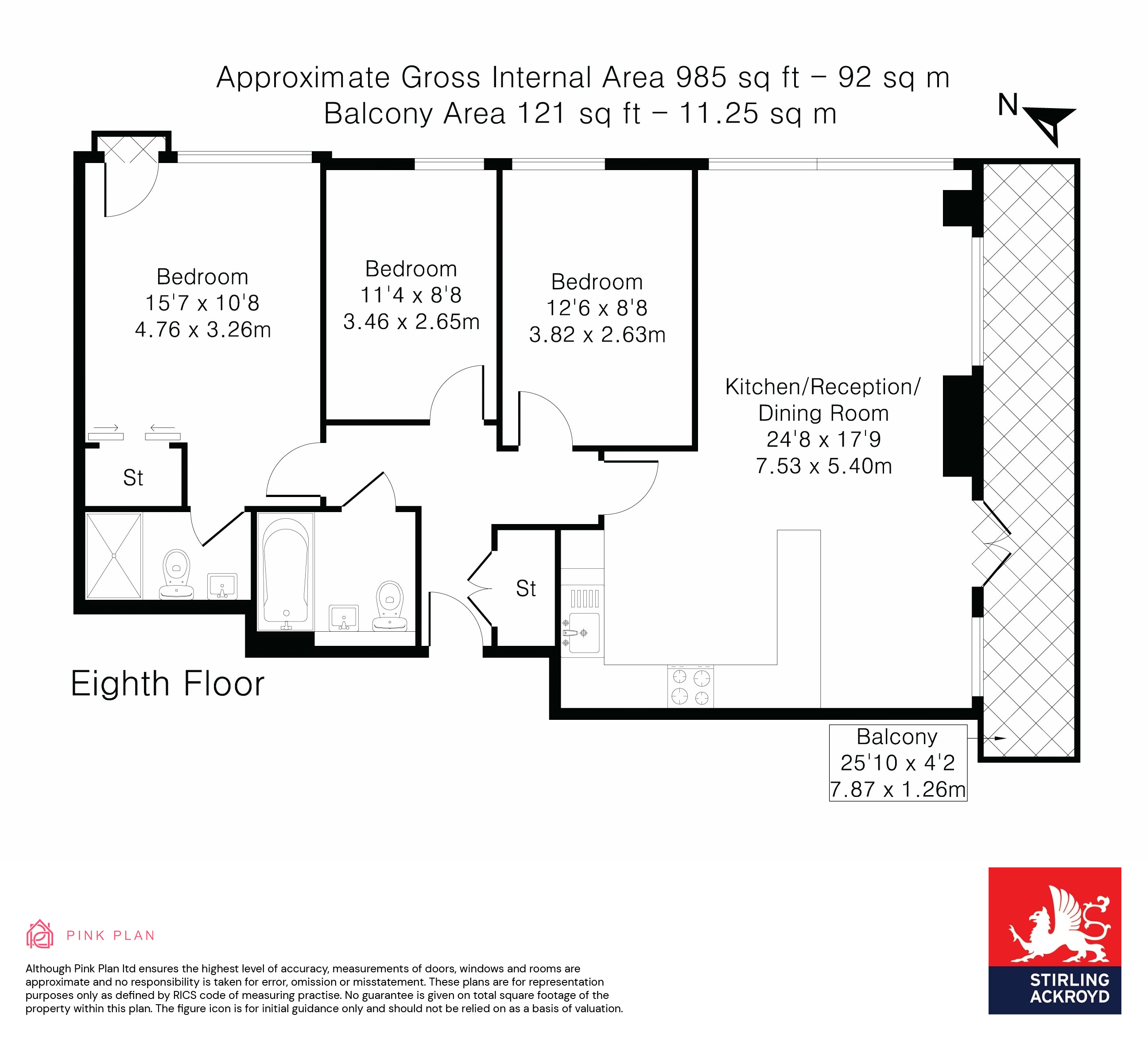 Flat 804, 22, Amelia Street, London floorplan