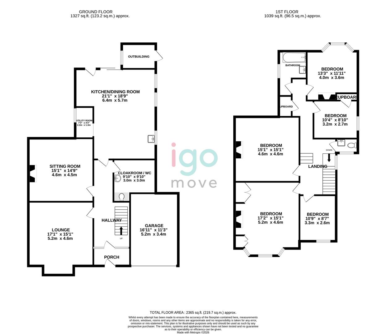 164, Park Road, Hartlepool floorplan