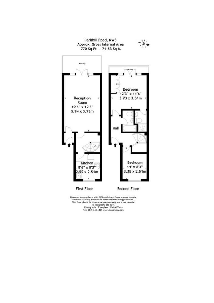 2 Bedrooms Flat to rent in Parkhill Road, Belsize Park, London NW3