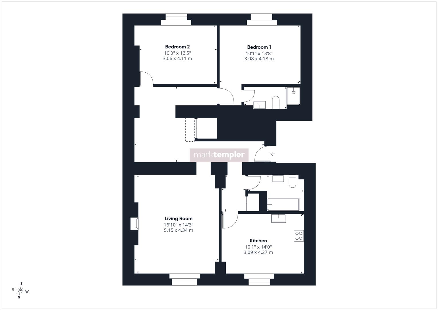 Flat 3, Richmond House, 15, Elton Road, Clevedon floorplan