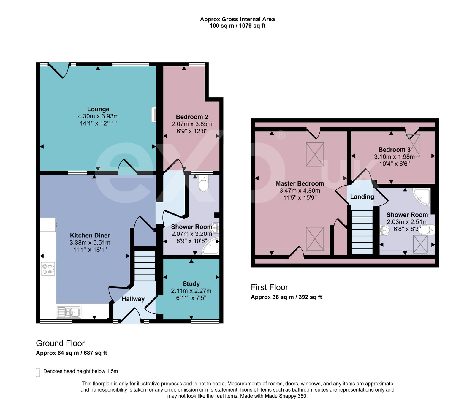 Larch Cottage, Totnes floorplan