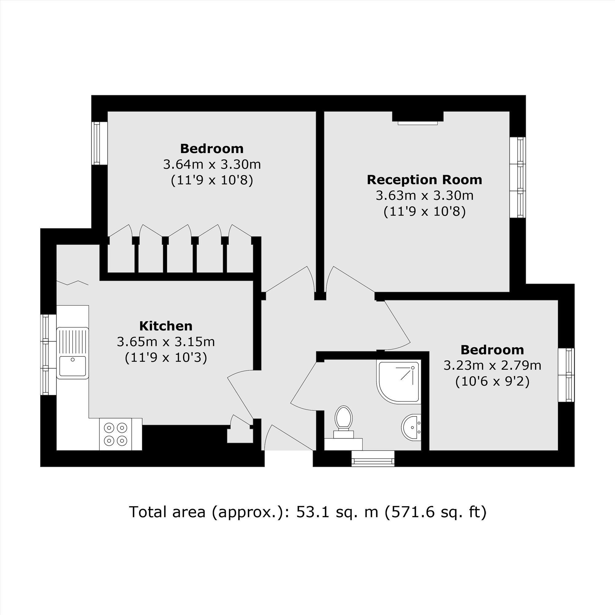 Flat 1, Prideaux House, Prideaux Place, London floorplan