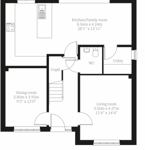 The Lancombe, Inglewood, Paignton floorplan