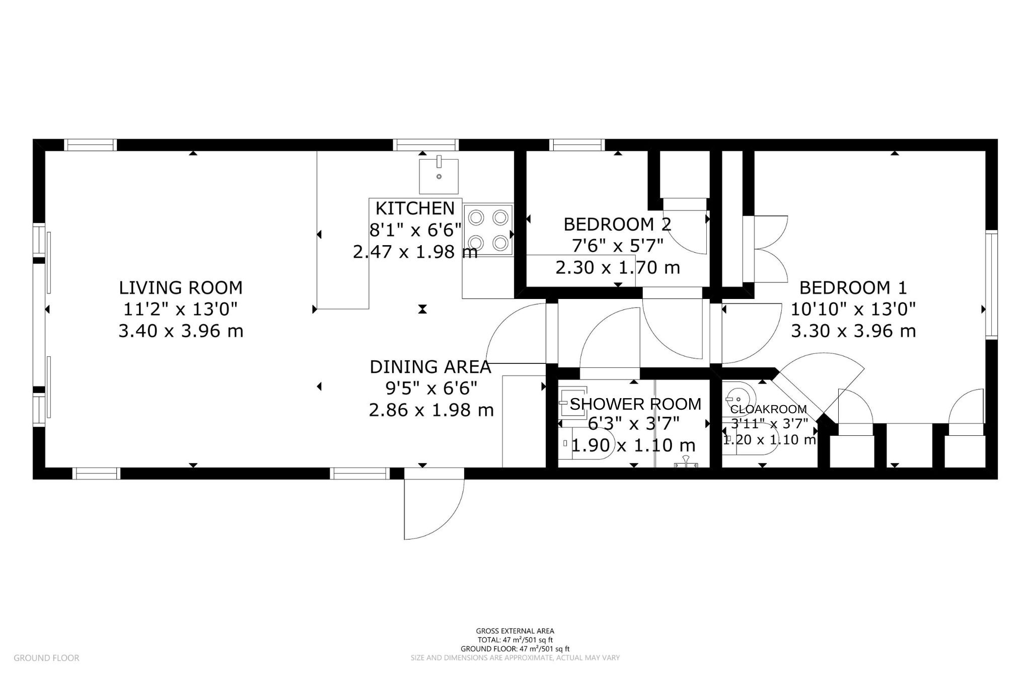 Plot 44 (Swift - Margaux), Middletons Holiday Park, Lamlash floorplan