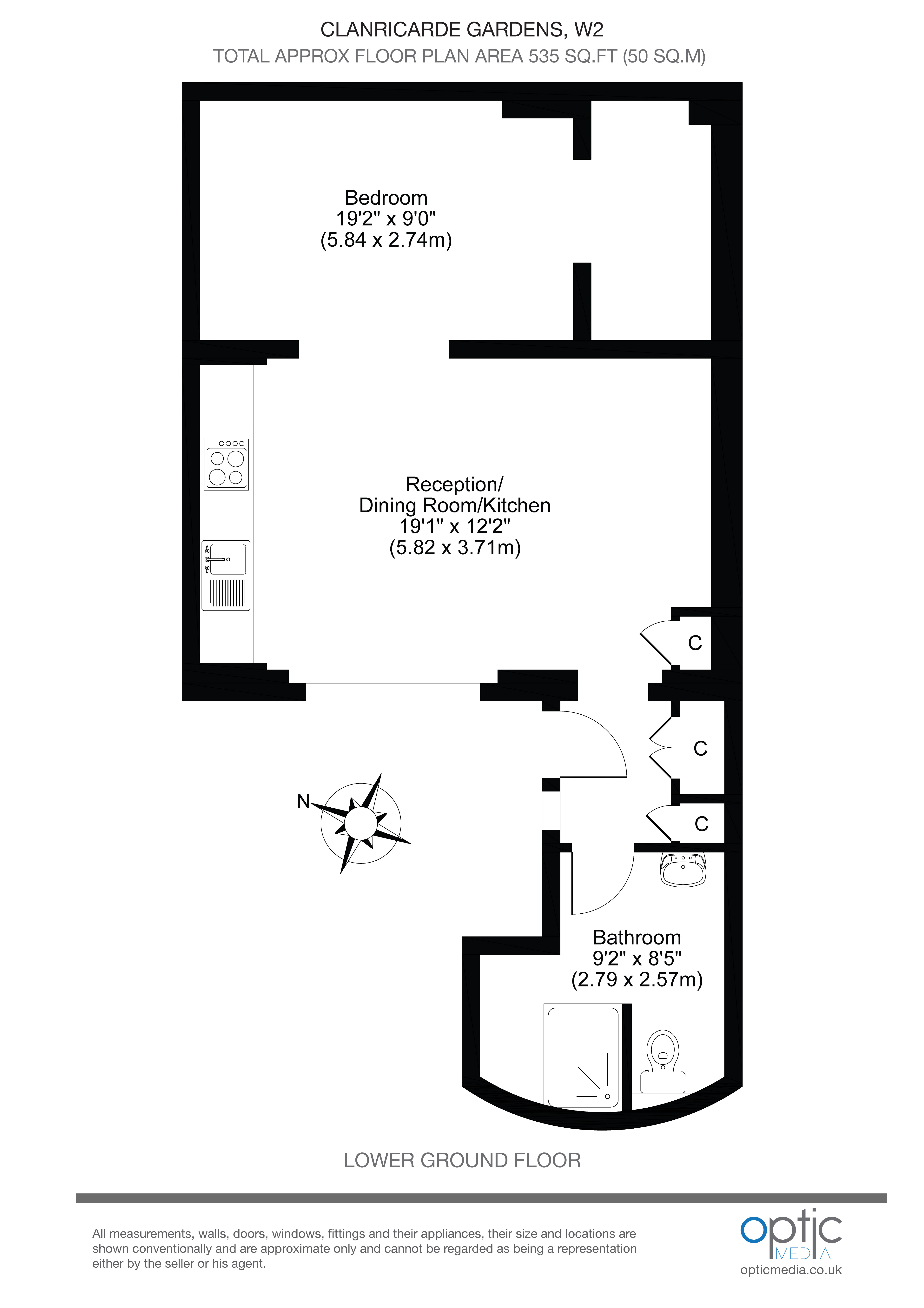 1, 41, Clanricarde Gardens, Notting Hill floorplan