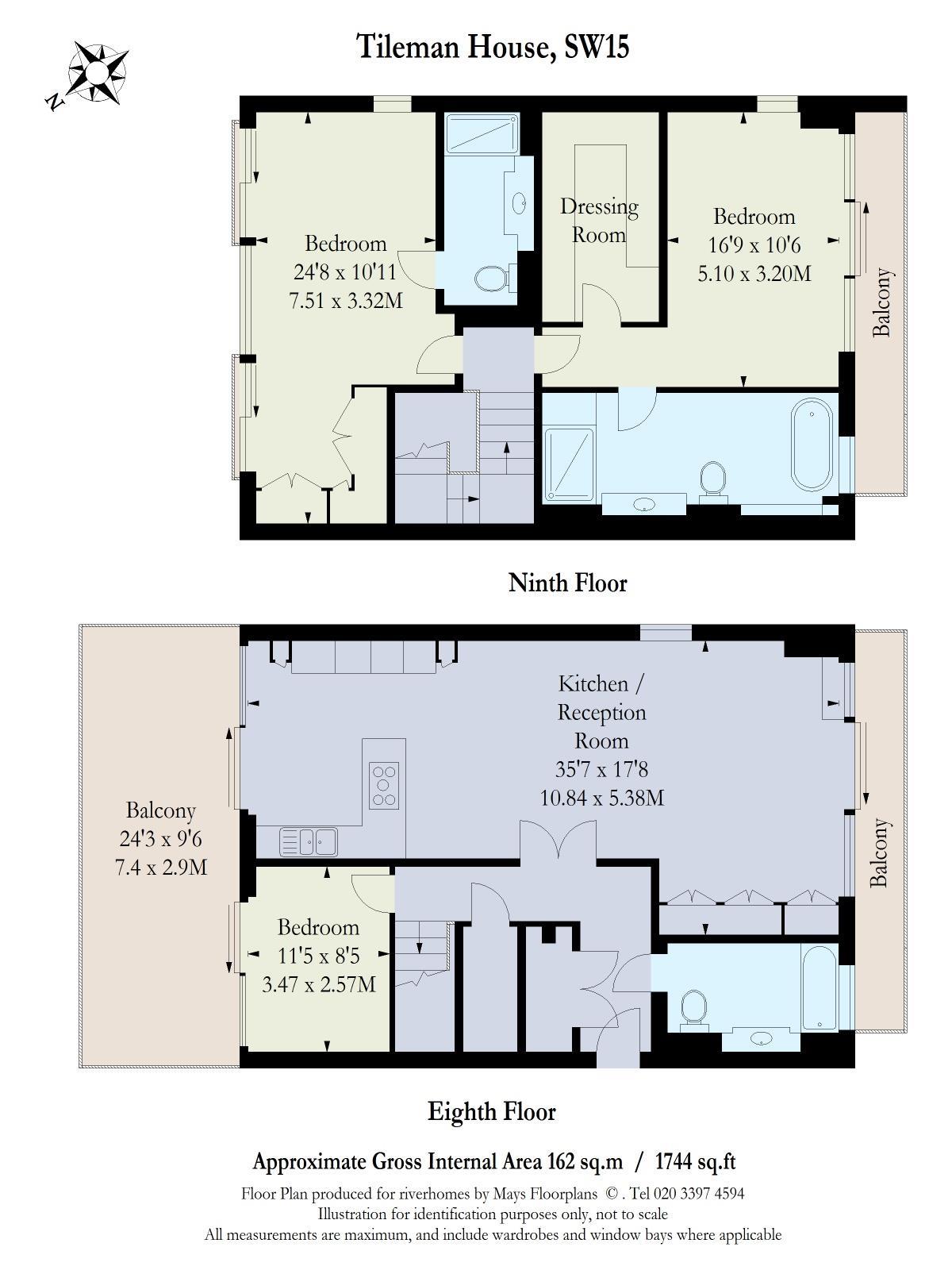 3 Bedrooms Flat to rent in Tileman House, Upper Richmond Road, Putney SW15