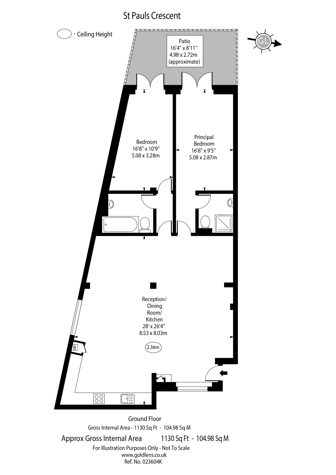 St. Pauls Crescent, Camden NW1, 2 bedroom flat for sale 67251946