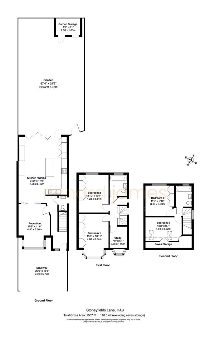 66, Stoneyfields Lane, Edgware floorplan