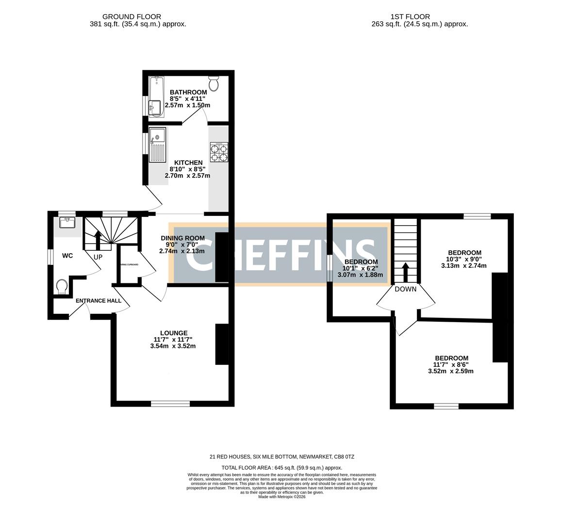 21, Red Houses, Newmarket floorplan